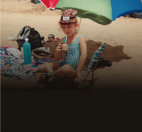 A family enjoying time at the beach